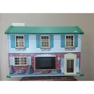 Vintage 1950's Tin Litho Dollhouse